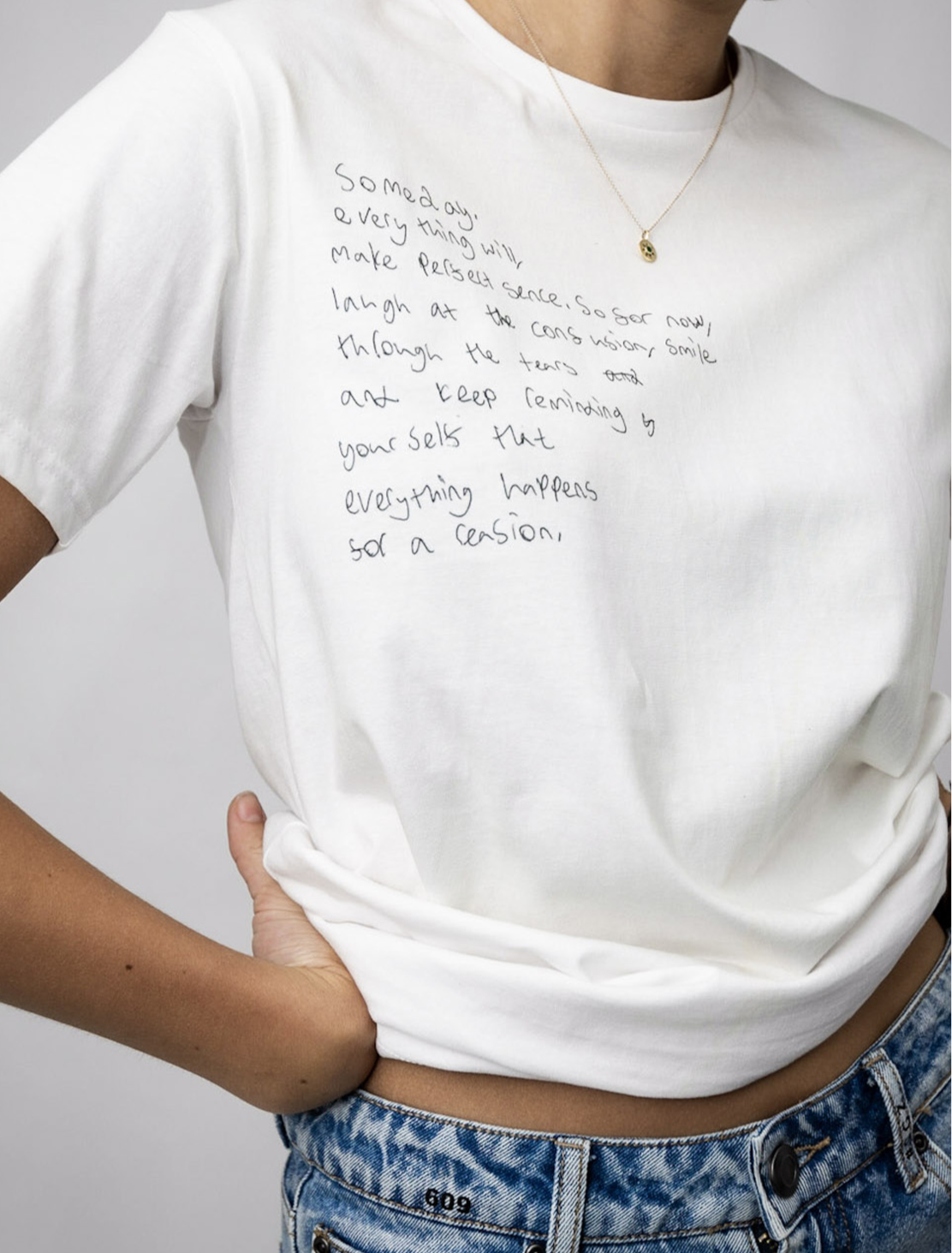 SCRIPT white t-shirt