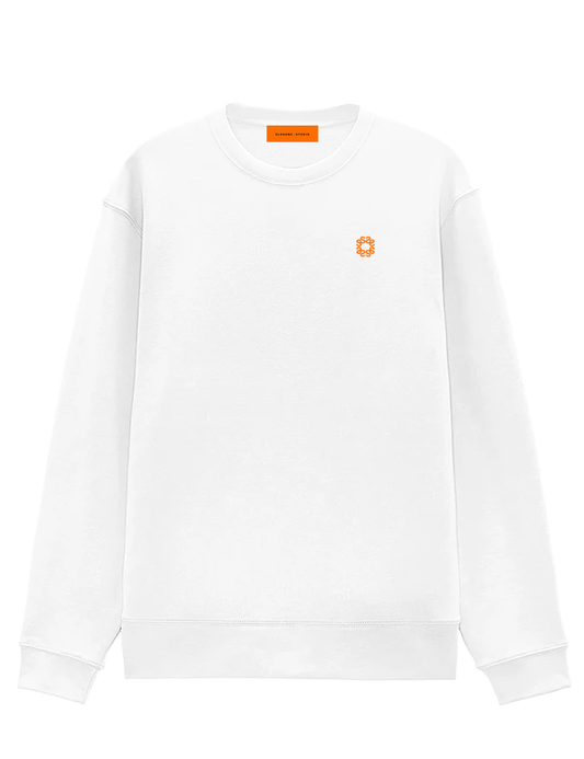 SS LOGO unisex white sweatshirt