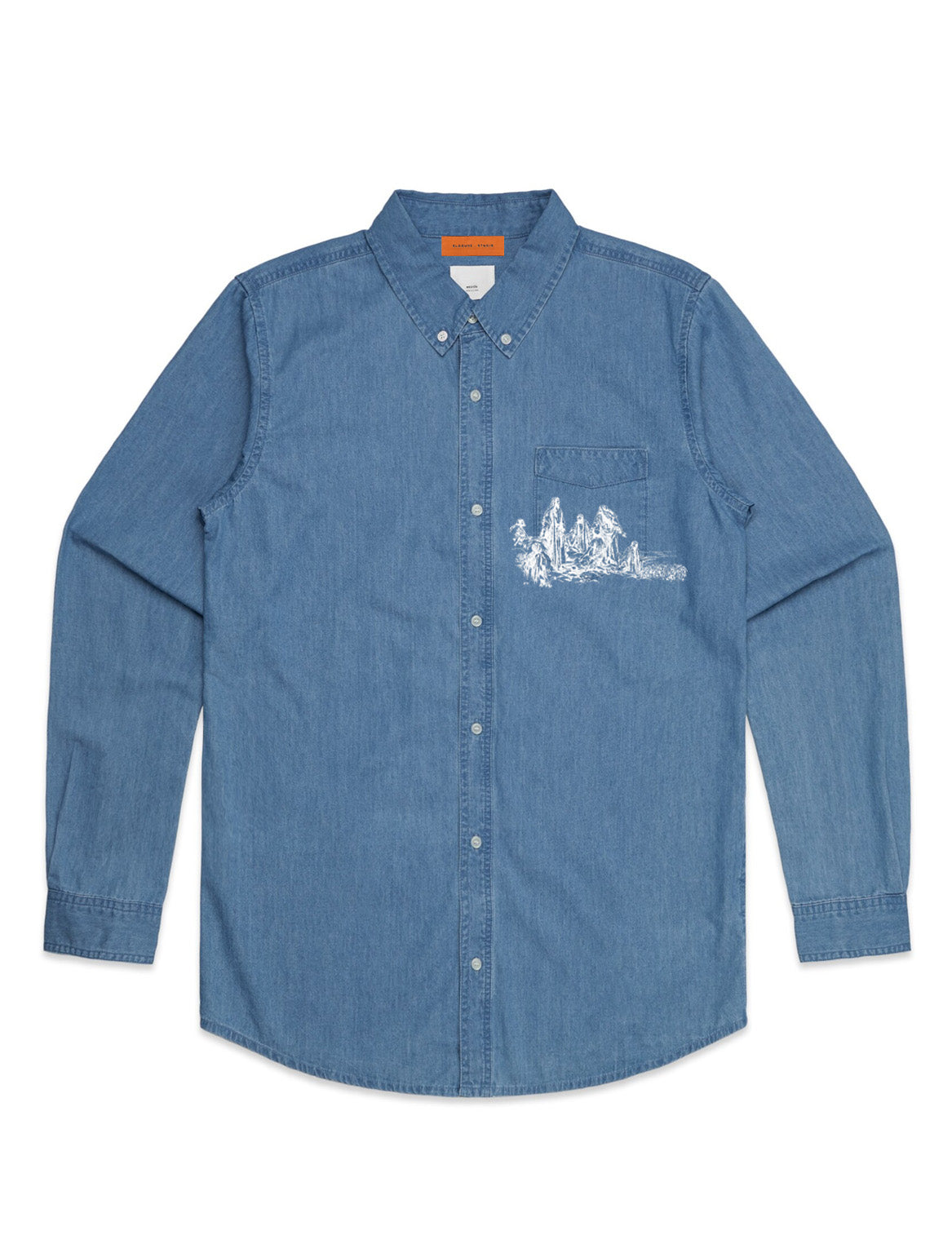 FIVE LOAVES unisex denim shirt