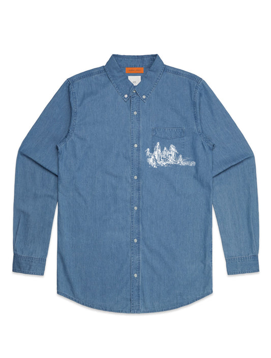 FIVE LOAVES unisex denim shirt
