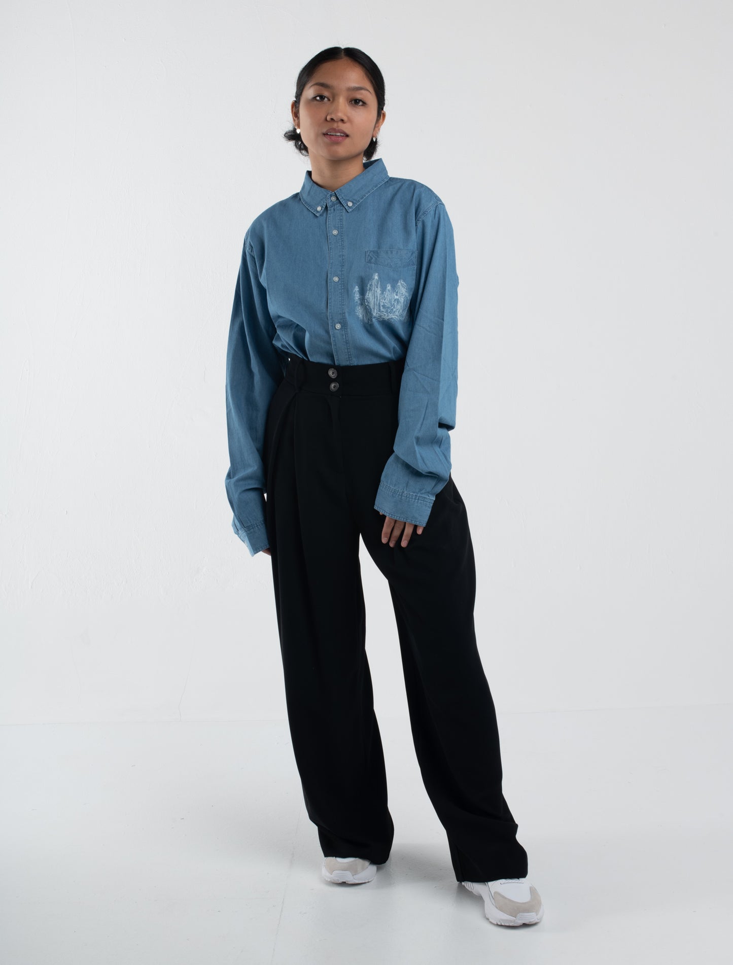 FIVE LOAVES unisex denim shirt