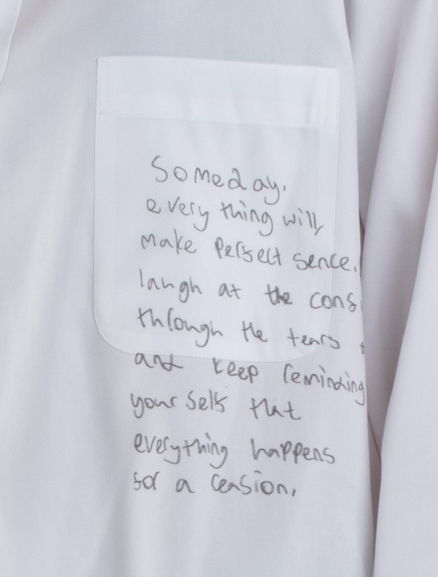 SCRIPT unisex white graphic shirt